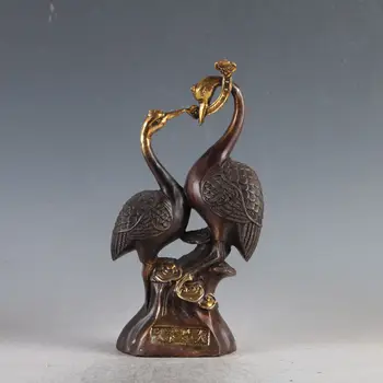 

Chinese Gilt Copper XianHe & RuYi Statue Made During The Qianlong Period