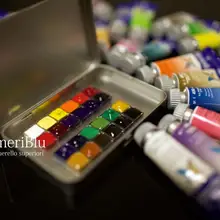 Maimer Италия Merlot синий Колибри красивые синие Колибри кисти для акварели класс само цвет 24 цвета s Упаковка