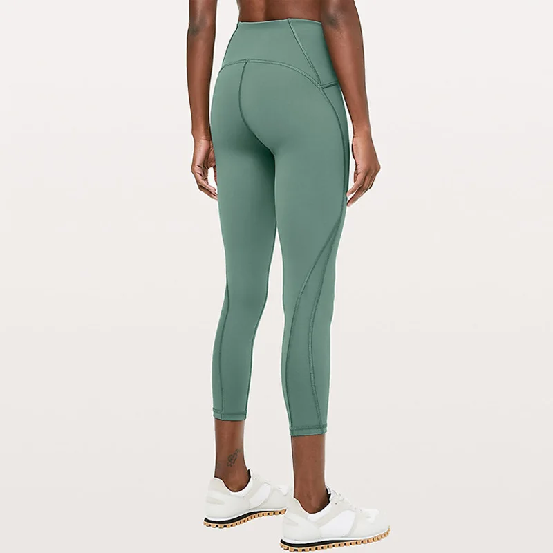 

2019 new Quick -drying high-waist stitched yoga pants women running tight exercise yoga clothes fitness pants workout