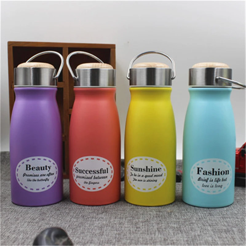300 ML Belly Cup Portable Children Milk Thermos Flask Stainless Steel