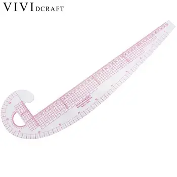 

Vividcraft Multifunction Plastic Angle Ruler Patchwork Ruler Kid Stationery Item Cloth Cutting Ruler Versatile Transparent Ruler
