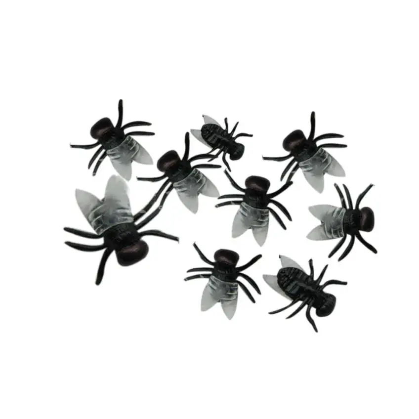 

20PCS Halloween Plastic Flys Joking Toys Decoration Realistic Toy Party Decor 2O95
