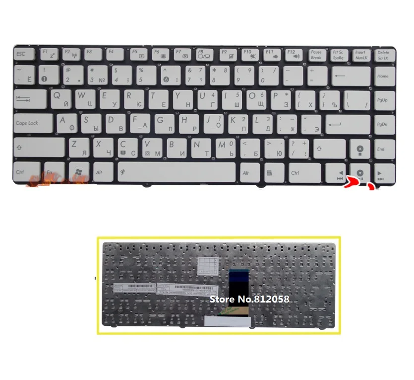 Русская клавиатура SSEA для ASUS U36 U36J U36S U36JC U36R U36SG U36SD русская без рамы | Компьютеры и