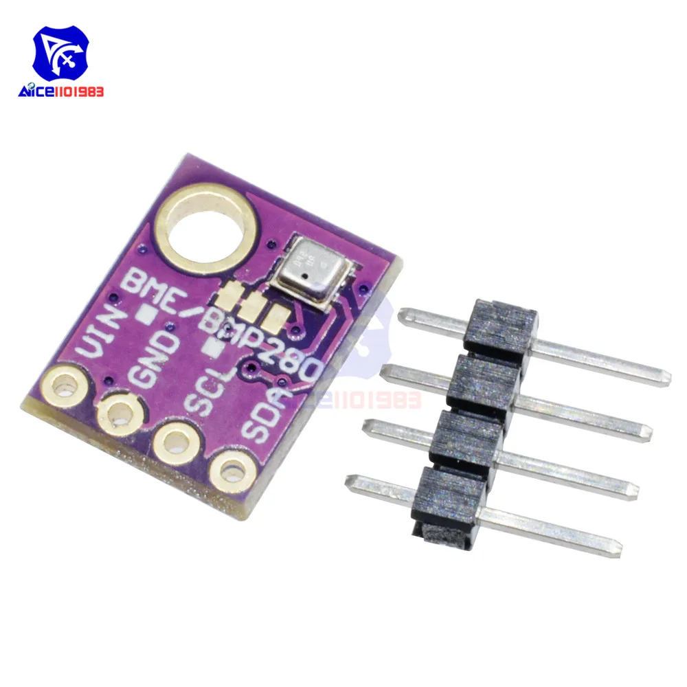Humidity 5 Pcs Digital Breakout BME280 Temperature Barometric Pressure Sensor Module with IIC I2C for Arduino