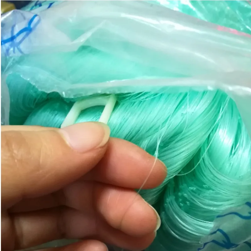 0.2mm-0.3mm Quality green thick semi-finished fishing nets sticky nets monofilament nylon net gill net rede de Fishing supplies 