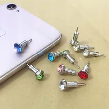 5 шт. Пылезащитная Заглушка с бриллиантами для iPhone, смартфон, Заглушка с защитой от пыли 3,5 мм, разъем для наушников и игла для sim-карты, лоток для инструментов для мобильного телефона