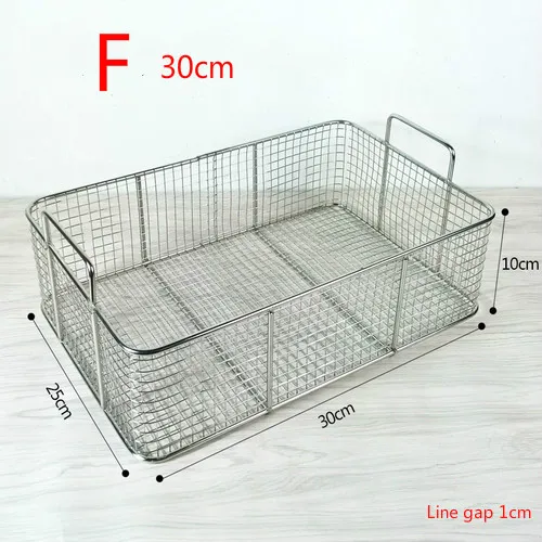 6 вариантов фритюрница из нержавеющей стали экран картофель фри рамки квадратный фильтр сетки зашифровать дуршлаг формы жарки корзины фритюрницы сетки - Цвет: F 30cm handle