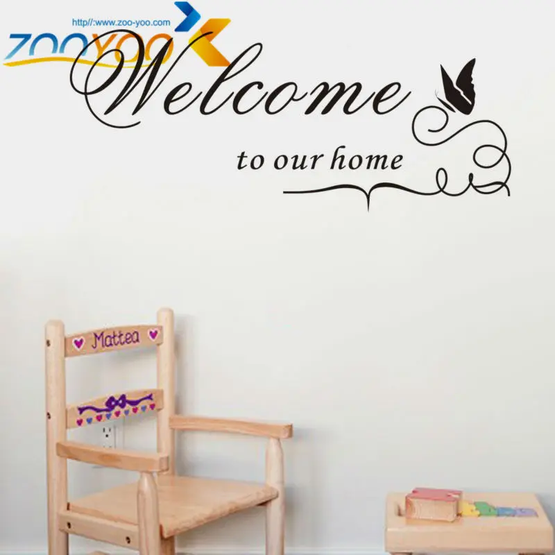 Welcome To Our Home Quotes Hot Selling Word Lettering Vinyl Removable Wall Sticker Decal Decorative Quotes  Home Decor Welcome To Our Home Zyva 8181|Decoration Quote|Home Decorwall  Sticker - Aliexpress