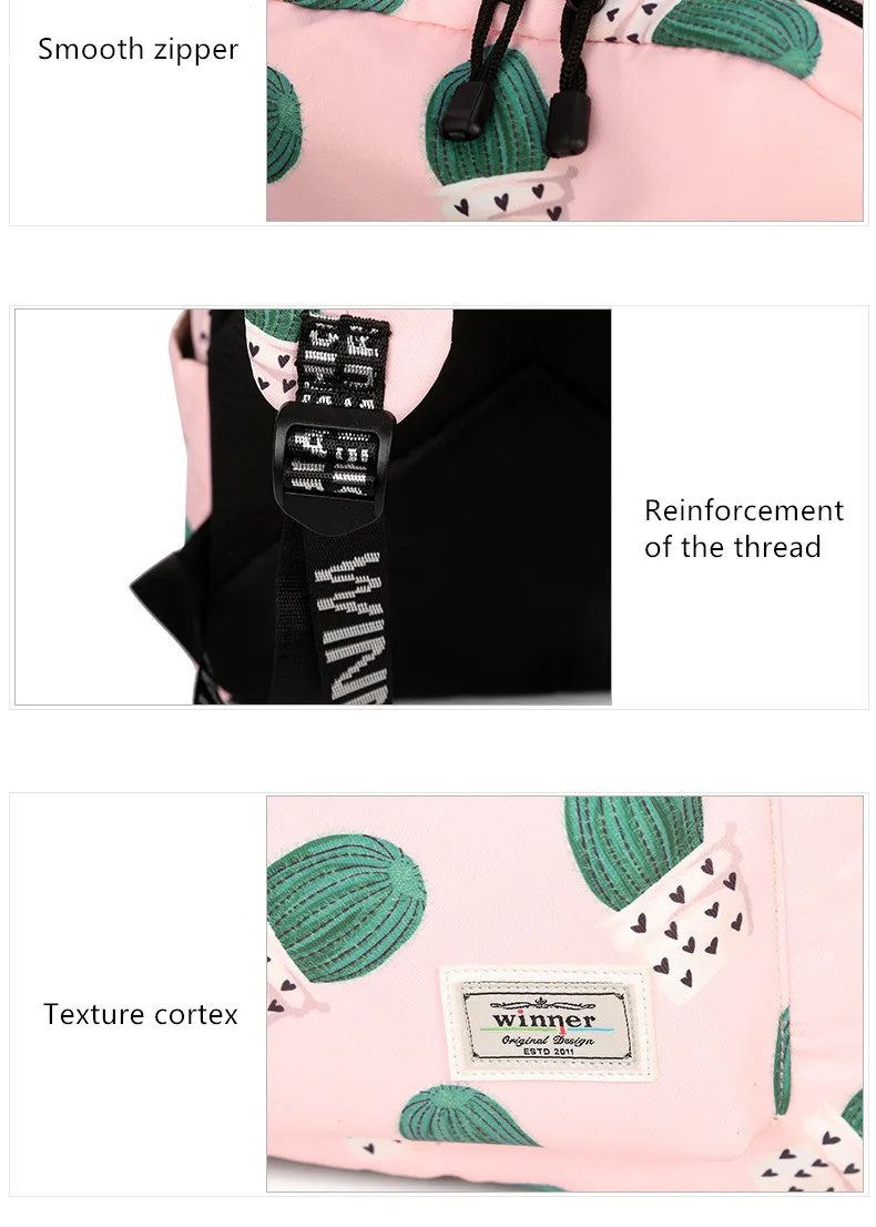 Водонепроницаемый рюкзак с принтом в виде сказочных шариков, Женский Рюкзак С КАКТУСОМ, милый школьный рюкзак для девочек-подростков, кавайный розовый ранец