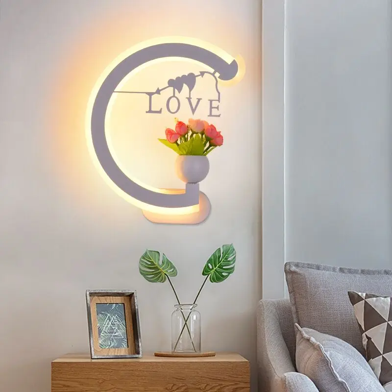 

Nordic wall lamp bedside lamp bedroom personality art decoration staircase lamp living room simple modern aisle lamps LW424702