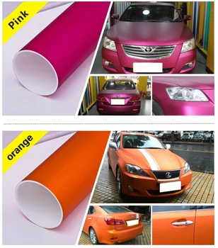 

SUNICE Matte Stain chrome vinyl car wrap Film 1.52*18M/Roll (5ft x 59ft) with air release channels Color Option Self-adhesive