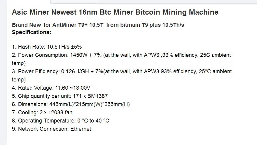 Asic T9 Plus mining