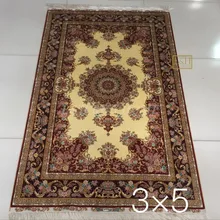 3'x5 230 линии ручной работы Шелковый Восточный персидских Ковры ручной ковер из шелка для украшения дома