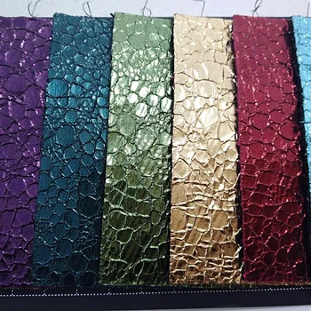 

1 YARD Crack Metallic Leather Synthetic Leather Faux Leather Fabric PU Leather Fabric Fabric for Sofa handbags shoes P1702