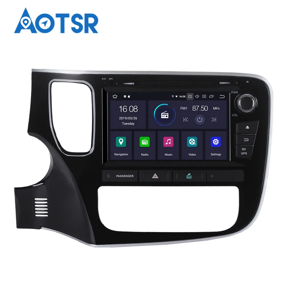 Cheap Android 9.0 Car Stereo Buit-in DSP 9" Touch Screen for Mitsubishi Outlander 2015 2016 2017 2 Din 64G ROM 4G RAM Car Bluetooth 4
