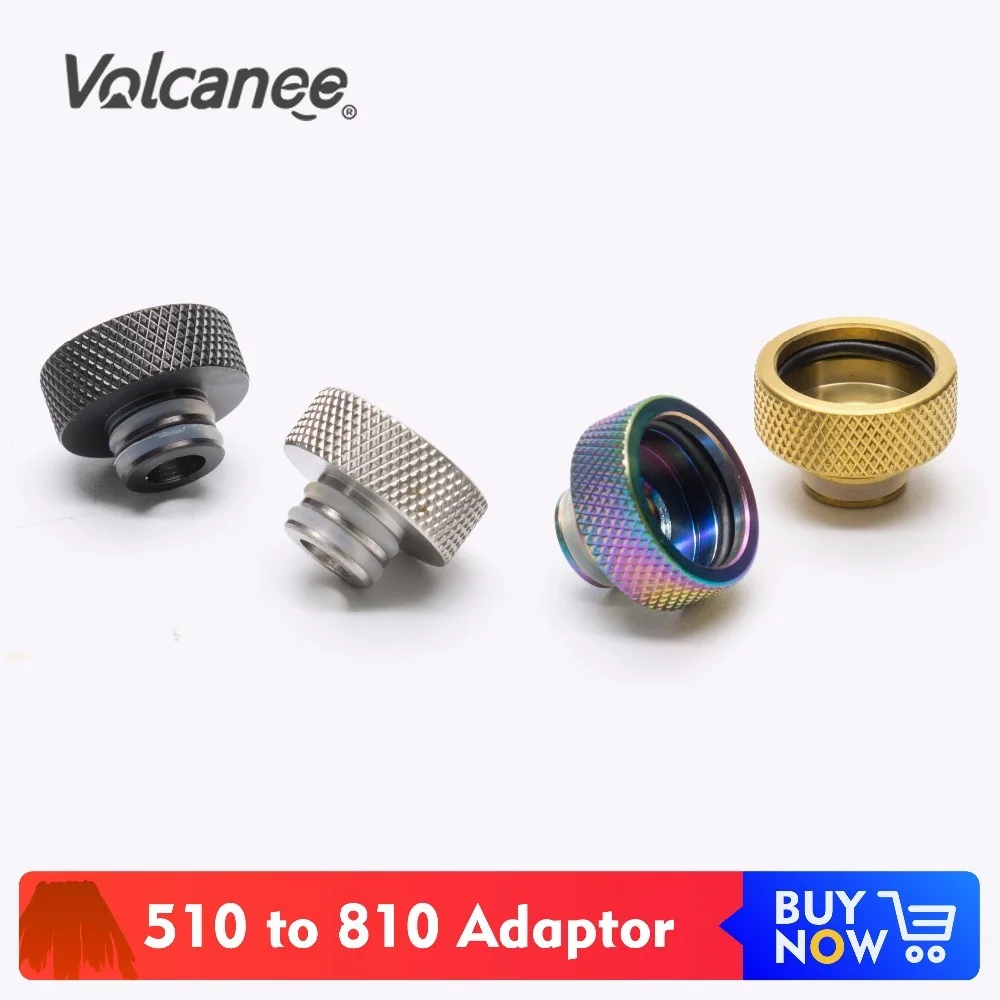 

Volcanee Drip Tip 510 To 810 Connector 4 Color Heat Sink Metal Atomizer Adaptor for V8 Baby Kayfun V5 DIY Vape Accessories