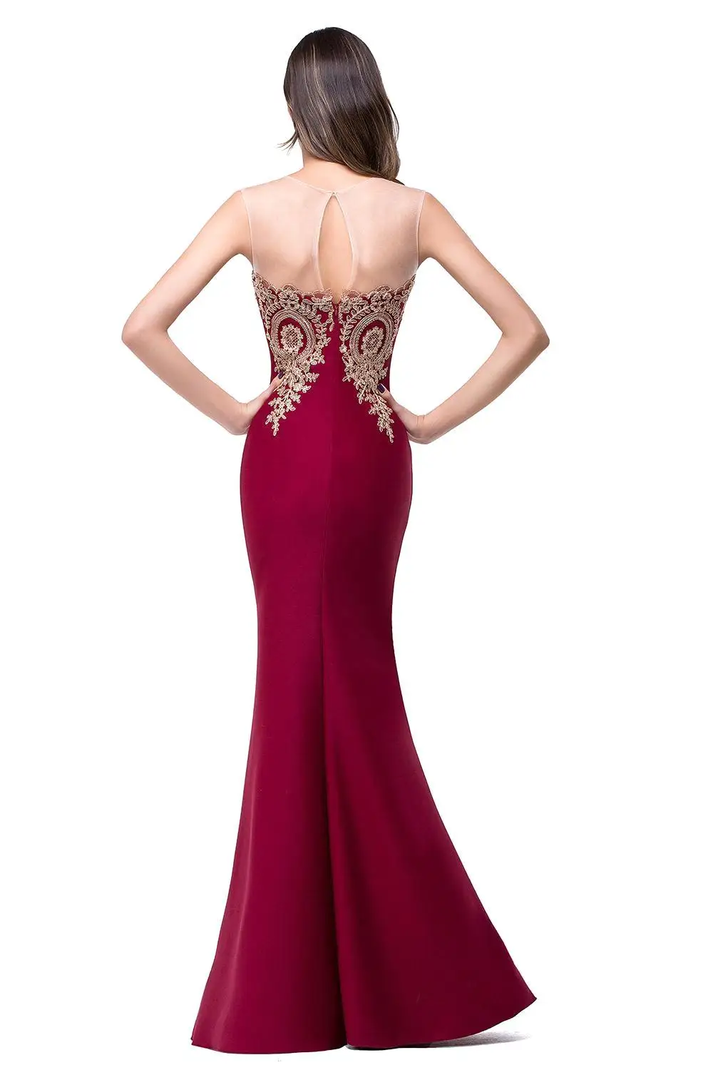 Robe de Soiree Longue Сексуальное Длинное Вечернее Платье С Открытой Спиной Свадебное В