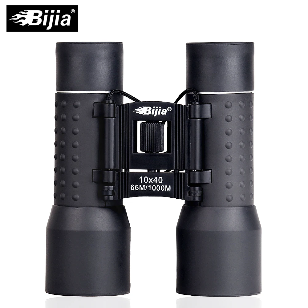 BIJIA 10x40 مجهر زاوية واسعة HD الصيد مناظير تلسكوب السفر في الهواء الطلق الصيد الطي نظارات