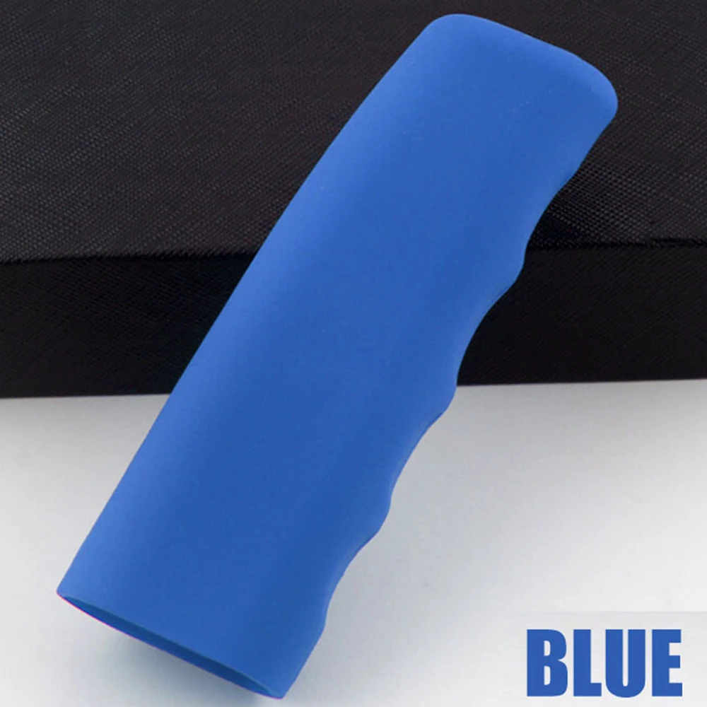 Универсальный силикагелевый чехол ручного тормоза автомобиля Тормозная ручка Автомобильный интерьер силиконовый ручной тормоз декоративная крышка автомобильные аксессуары - Название цвета: Синий