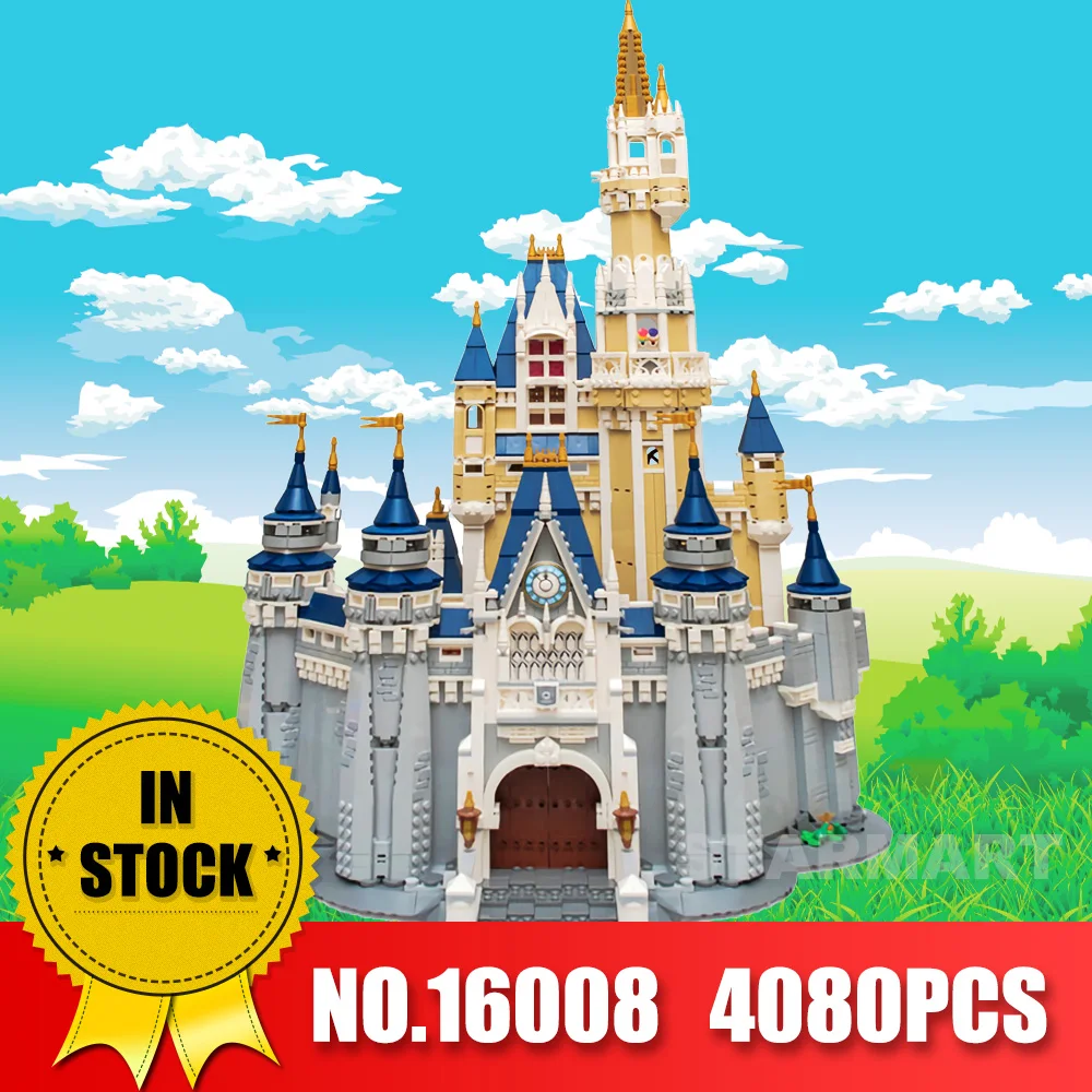

LEPIN 16008 Cinderella Princess Castle City set 4080pcs Model Building Block DIY Toys Birthday Christmas Gifts Compatible 71040