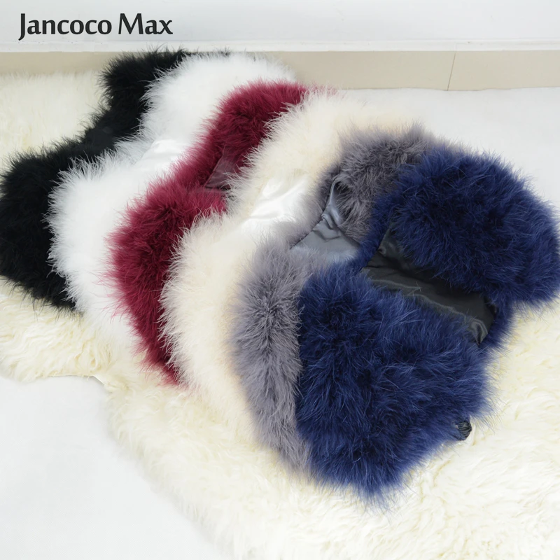 Женская накидка пончо Jancoco Max из натурального меха страуса один размер S1264 2019|real fur