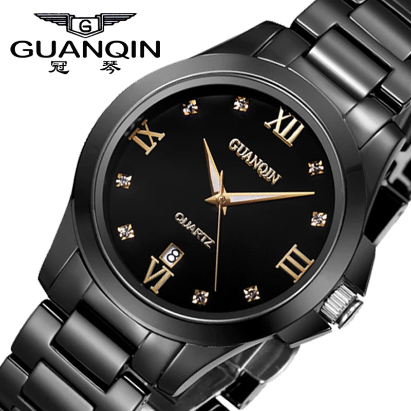 watches men luxury brand Waterproof Large Dial Stainless Steel Quartz