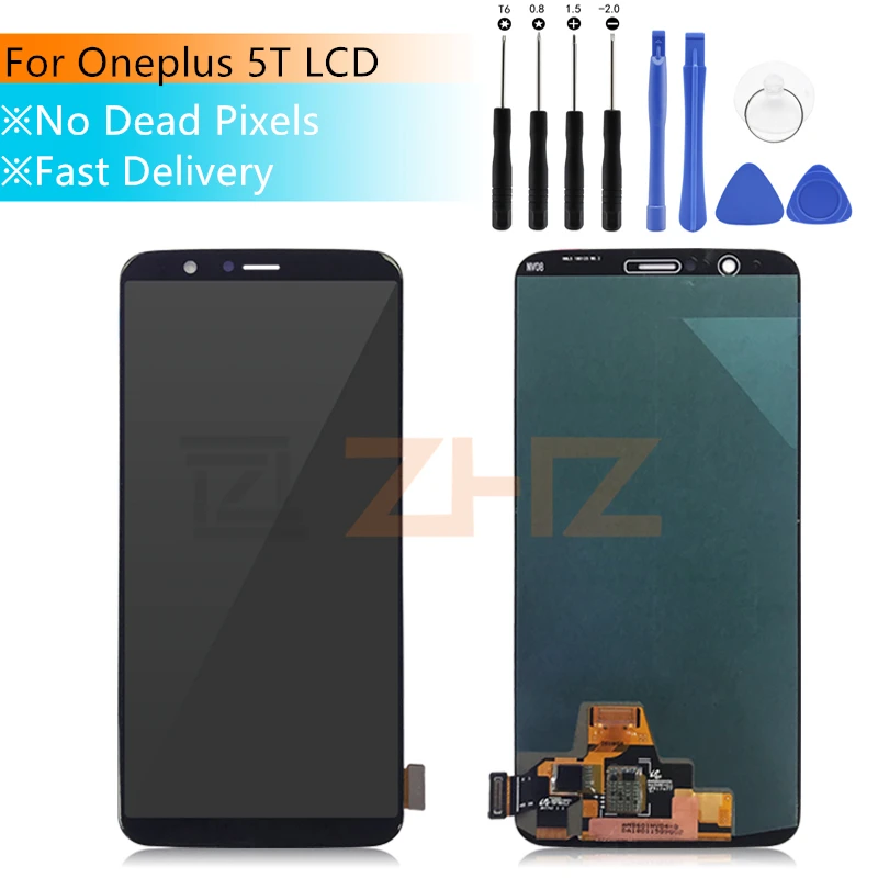 ЖК дисплей для Oneplus 5T тачскрин с рамкой дигитайзер в сборе 6 01 дюйма сменный