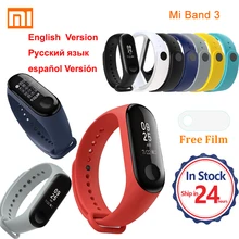 Xiaomi mi браслет 3 Смарт Браслет 3 мгновенное сообщение Определитель номера водонепроницаемый OLED forecast часы mi band 3