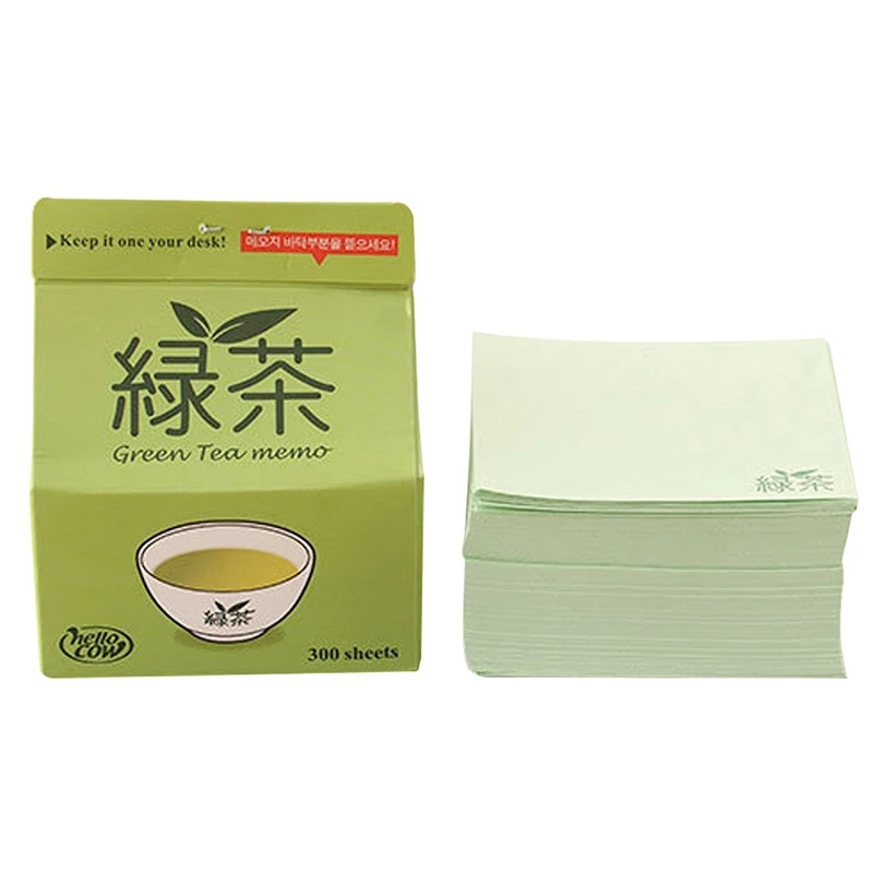 

Milk Box Creative Sticky Notes Cute Notes Lovely Memo Bookmark Memos 200 Sheets (green tea)
