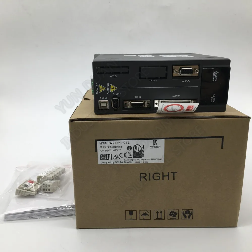 - Delta A2 750W Absolute value encoder motor With Brake 220V 239Nm 3000rpm 80MM ASDA20721L ECMACA0807SS AC servo drive kits