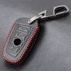 VCiiC Genuine Leather Men Car Key Bag Case Cover Key Holder Chain For BMW E46 E52 E53 E60 E90 F01 F20 F10 F30 F15 X1 X3 X5 X6 ► Photo 3/6
