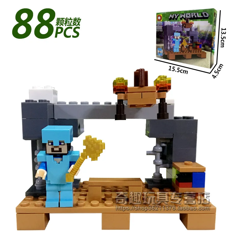 Minecraft Legoings My World Block Zombie Steve Wither building model kits Toy Action Figure Toys For Children Figures