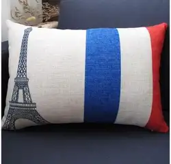 Европейский Франция Эйфелева башня флаг Чехлы Диван талии Наволочка декоративная бросок наволочка для поясничной подушки