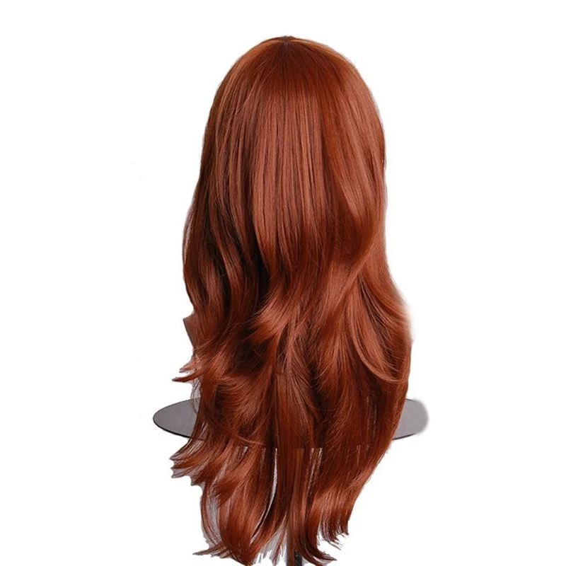 Similler для женщин 2" коричневый длинные кудрявые синтетические Косплей парики для вечерние, рождественские высокотемпературные волокна волос фиолетовый красный зеленый