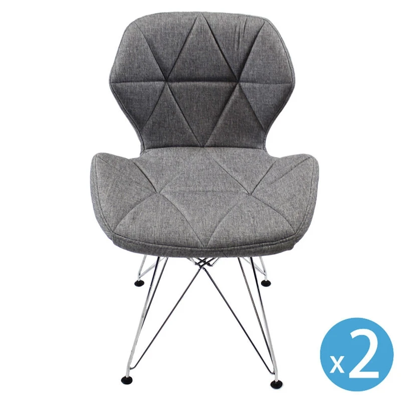 

2018 New Product 2pcs Dining Chairs Retro Metal Legs & Comfortable Padded Seat Home Furniture Dropshipping