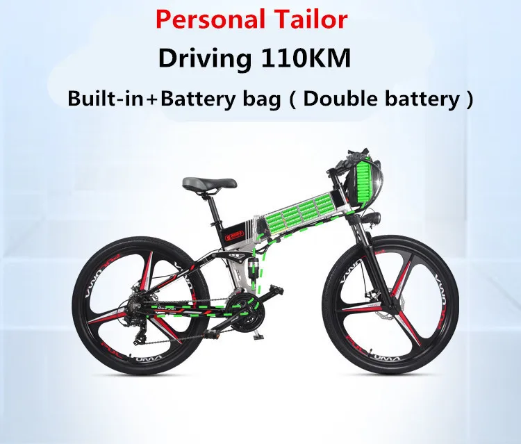 Sale 26 Inch Folding Mountain Bike Electric Bicycle Lithium Battery 48v Off-road 7