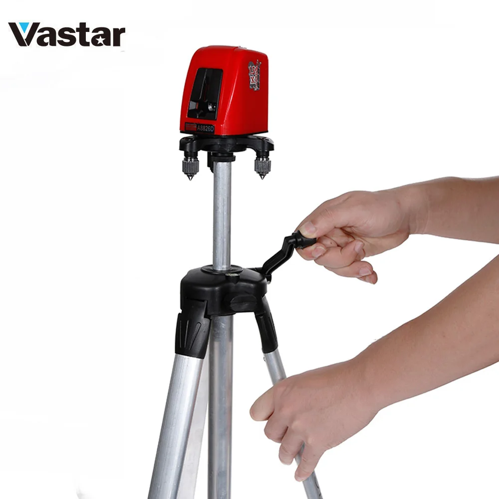 

Vastar Laser Level Professional 360 Degree 635nm Slash Function Self leveling 2 Red Lines with 1 Point Cross Laser Level A8826D