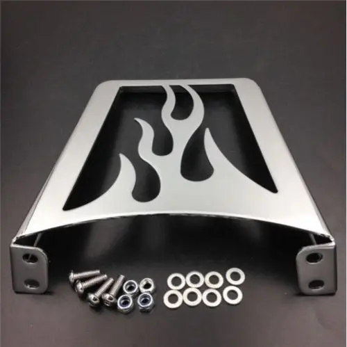 

Motorbike Sissy Bar Luggage Rack Chrome Flame For Harley Custom Softail Sportster 883 1200