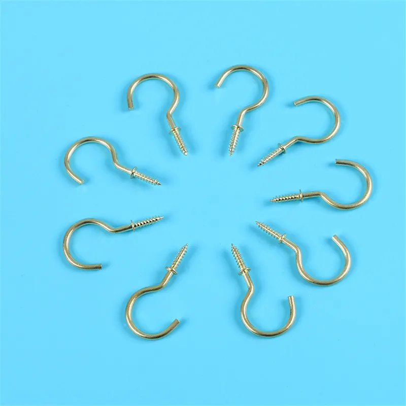 20 Pieces Bronze Lamp Hook Hook Opening Sentence Mark Iron Gasket