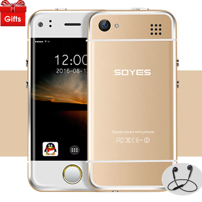 US $10 наушники подарок Soyes 6S мини Android смартфон 2,4 "Высокое разрешение двухъядерный 1 ГБ 8 ГБ MTK6571 2.0MP две sim-карты ребенок PK7S