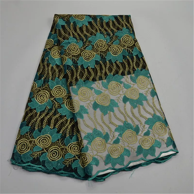 

Latest African Laces Fabrics Embroidered African tulle French Lace Fabric With stones 2018 African French Net Lace for garment