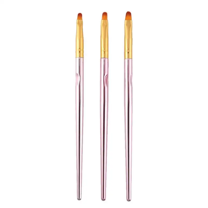 3 шт./компл. инструменты для ногтей кисть для ногтей гальванический розовый для дизайна ногтей набор ручек живопись цветы дизайн ногтей инструмент окраска гелем ручка - Цвет: style2