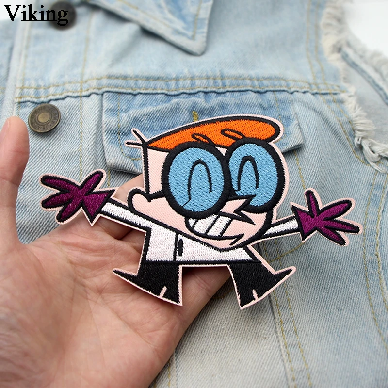 Dexter's Lab Мультфильм пришить на аппликация вышитые патчи пришить на патчи Железо На Патчи Diy патч наклейки для детей G0054