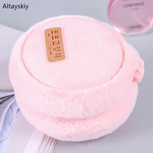 Наушники Женские однотонные плюшевые плюс бархатные элегантные теплые зимние женские s Ear в Корейском стиле универсальные Kawaii модные наушники простые