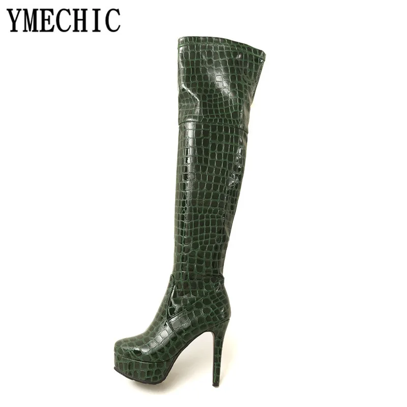 Chaussures vert Noir Long Design Brevet Plate Talons Hauts vin Pierre Genou dessus Bottes Au Ymechic Chevalier forme Dames D'équitation Noir Du En Cuir Pu Vert Rouge f6gY7ybv