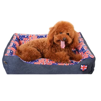 

Square Pet Bed Ultra Soft Washable Cuddler Pet Bed UK Flag pattern Cushion for Pets Dogs Cats H99F