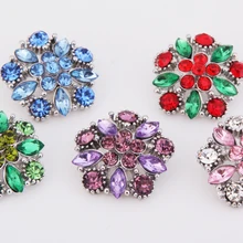 Модная красивая подвеска со стразами Красочные цветы 18 мм застёжка, бусинка застежка браслета ювелирные изделия оптом KZ1168