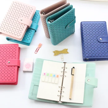 

Domikee 2020 New Fashion Trendy Notepad 6 Hole Loose-leaf Notebook 7 Color Options