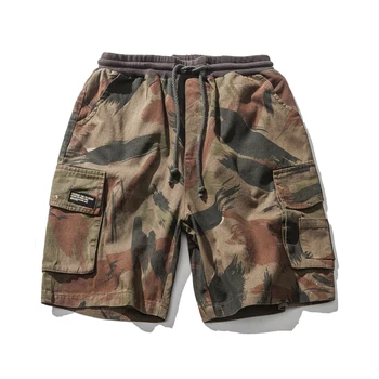 

2018 New Summer Mens Shorts Slim Regular Camo casual Knee Length Shorts Men Short SizeM-2XL