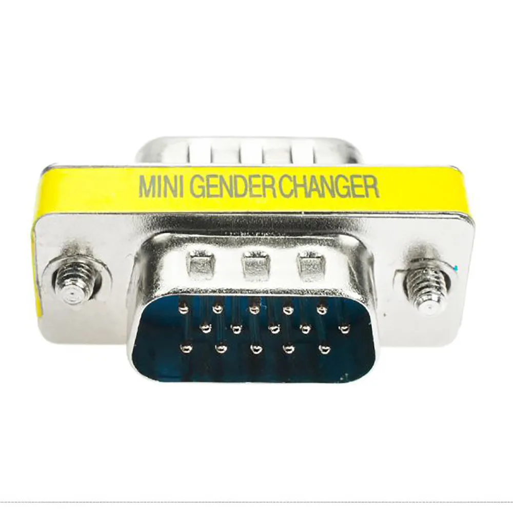 

15 Pin VGA SVGA HD15 Gender Changer Coupler Adapter Converter Male to Male D.13
